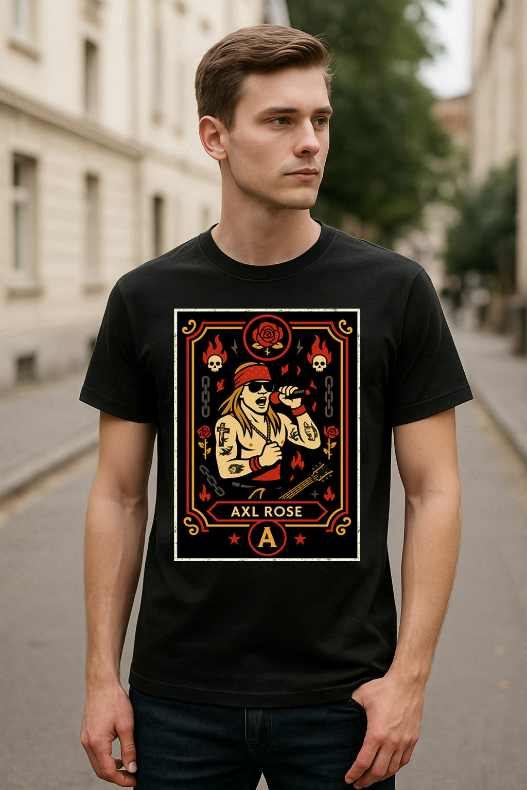 Guns N’ Roses Axl Rose Retro Rock Unisex T-Shirt Classic Band Tee