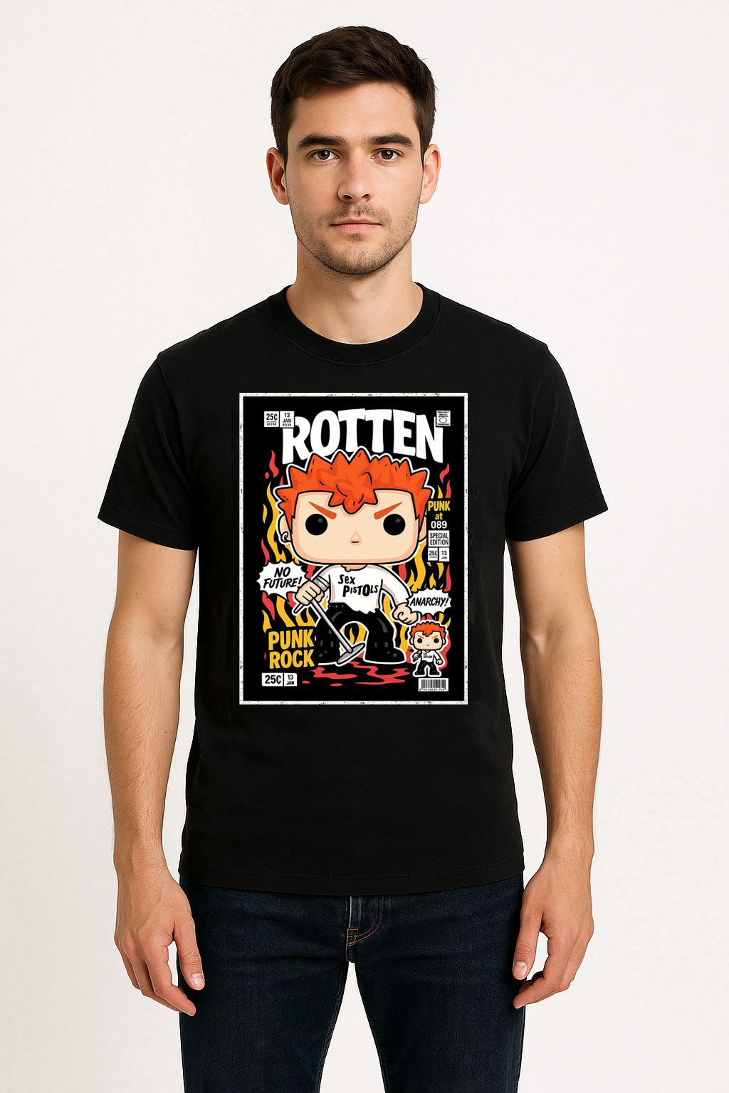Johnny Rotten Anarchy in the UK Punk Funko Pop Style Unisex T-Shirt