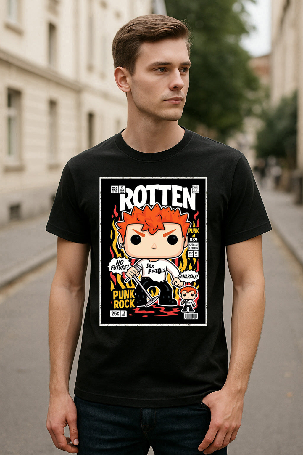 Johnny Rotten Anarchy in the UK Punk Funko Pop Style Unisex T-Shirt