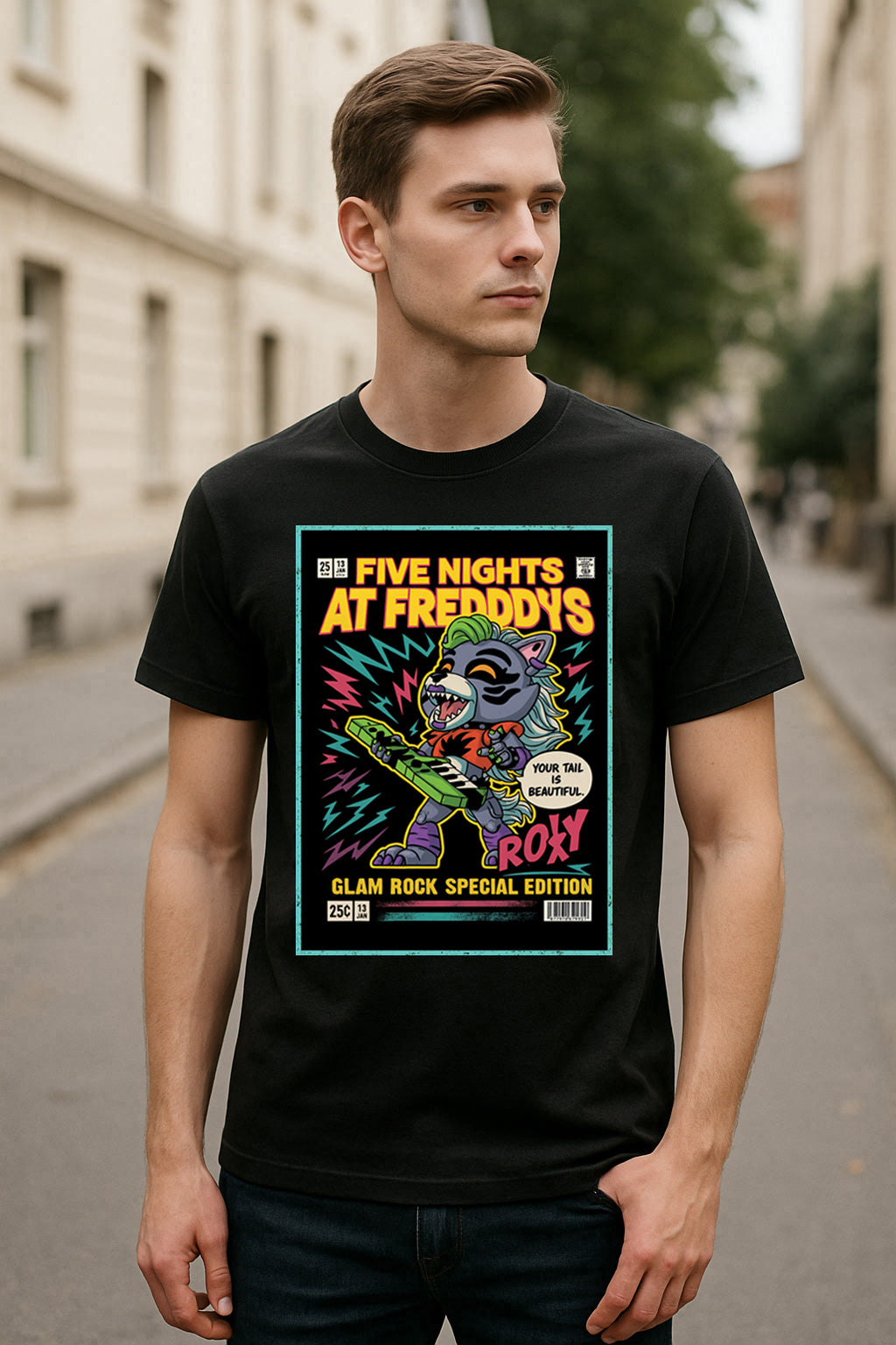 Five Nights at Freddy’s Roxanne Wolf Unisex T-Shirt – Glam Rock Security Breach Tee