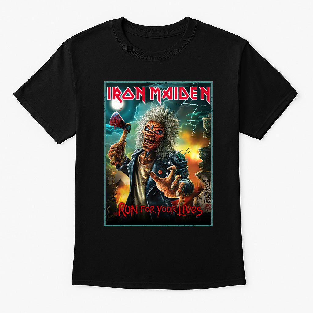Iron Maiden – Run for Your Lives Unisex T-Shirt Heavy Metal Band Merch Tee