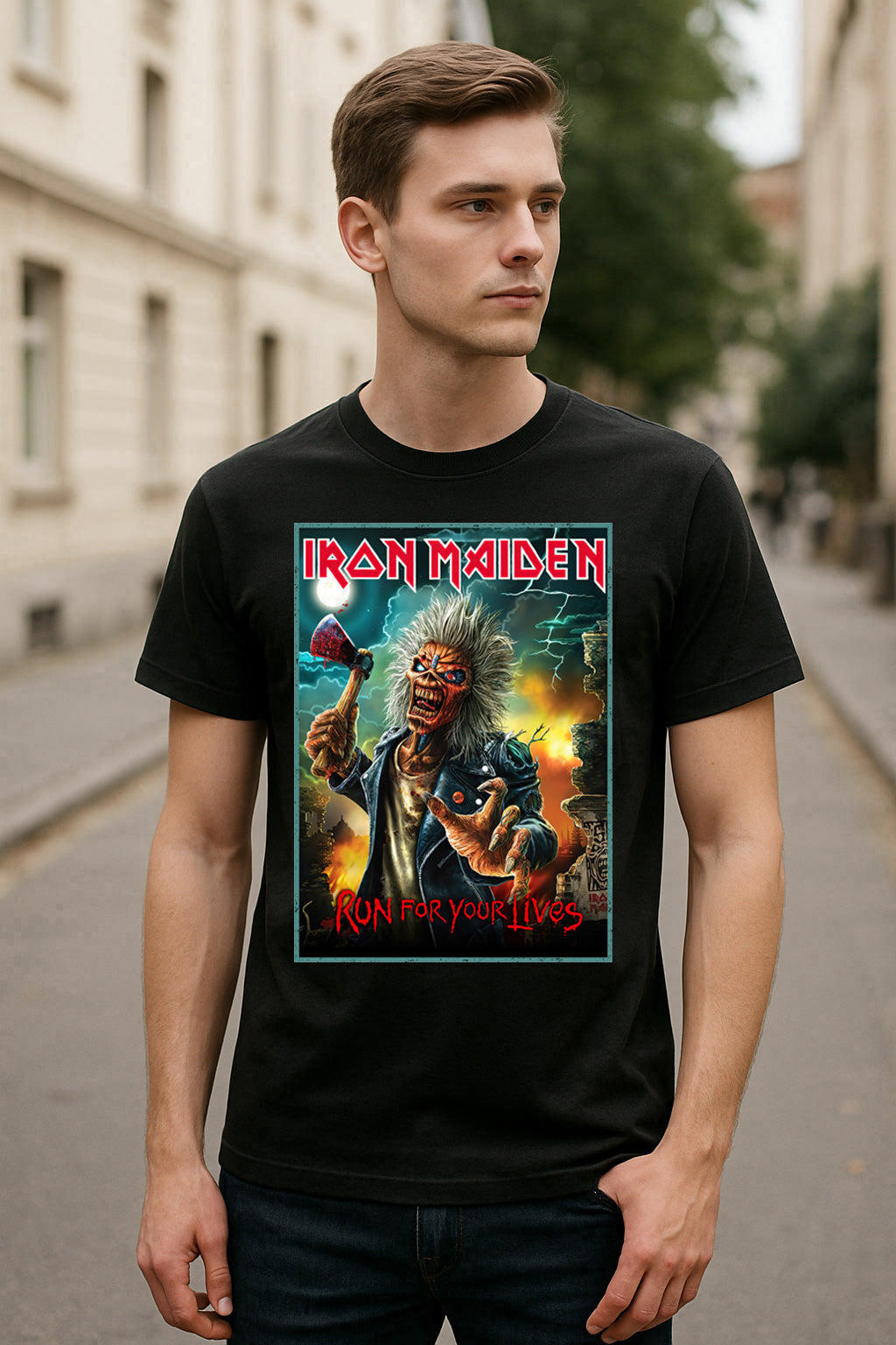 Iron Maiden – Run for Your Lives Unisex T-Shirt Heavy Metal Band Merch Tee