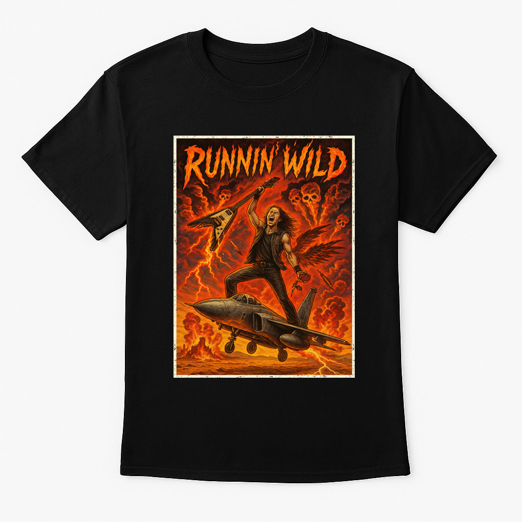 Airbourne – Runnin’ Wild Unisex T-Shirt Hard Rock Band Merch Tee