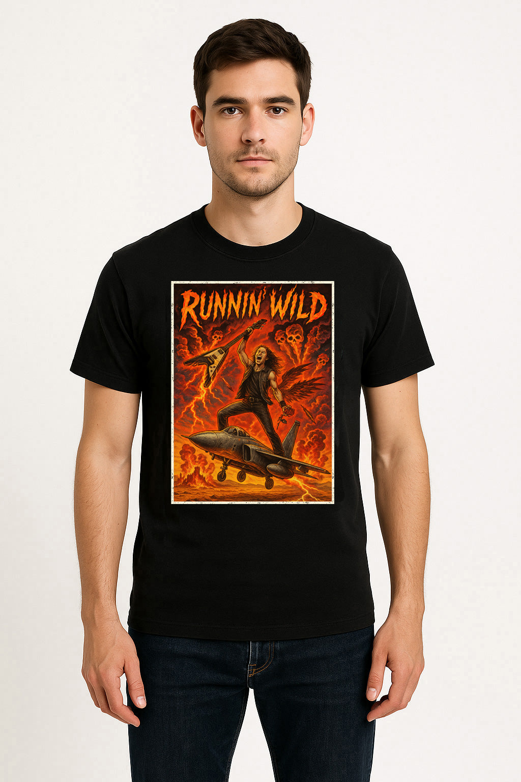 Airbourne – Runnin’ Wild Unisex T-Shirt Hard Rock Band Merch Tee