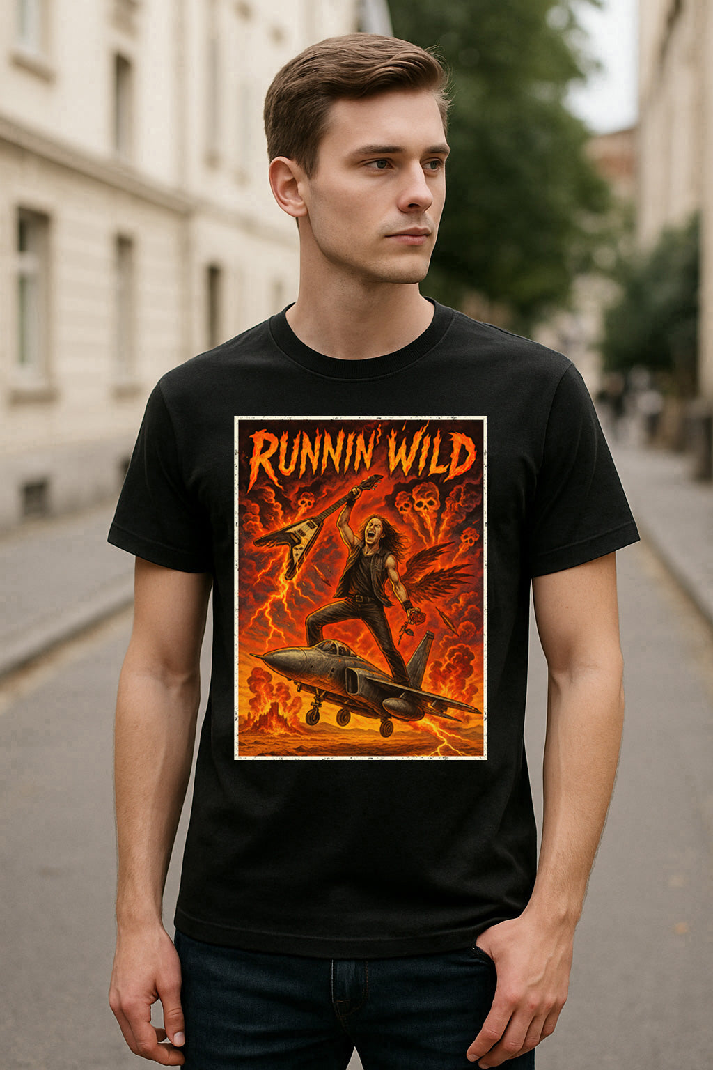 Airbourne – Runnin’ Wild Unisex T-Shirt Hard Rock Band Merch Tee