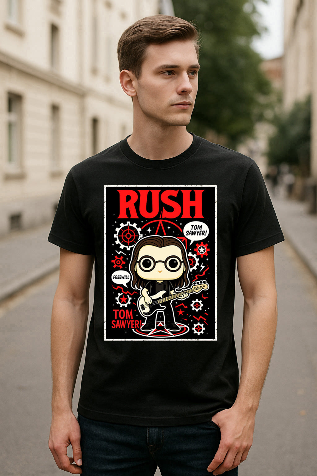 Rush Tom Sawyer Progressive Rock Funko Pop Style Unisex T-Shirt