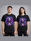 Cyberpunk Skeleton Woman Neon Sci Fi Gothic Skull Unisex T-Shirt