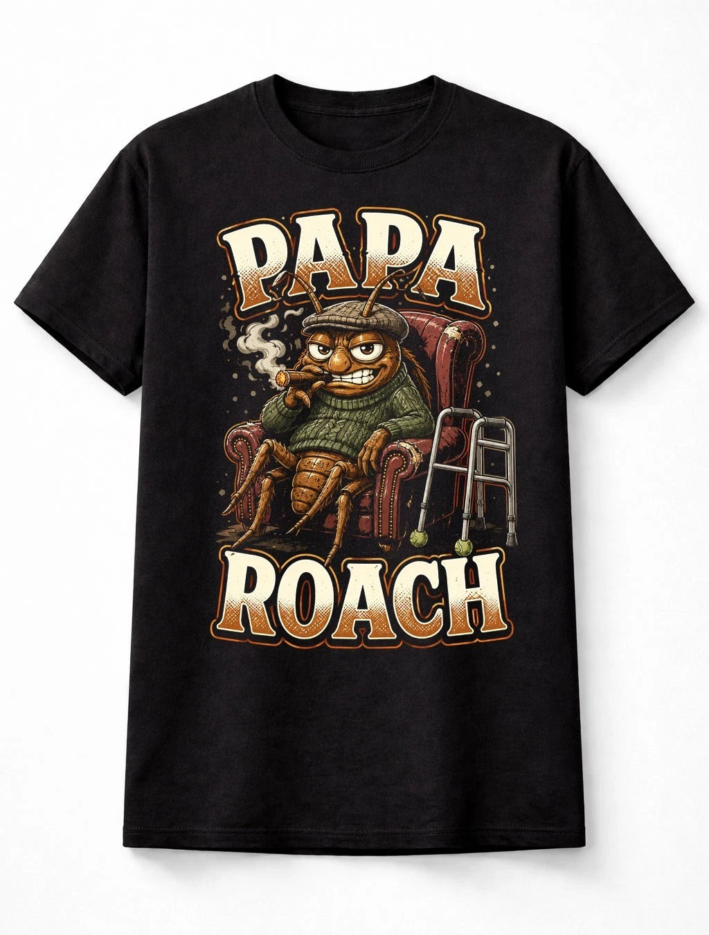 Papa Roach Funny Old Man Cockroach Rock Graphic Unisex T-Shirt