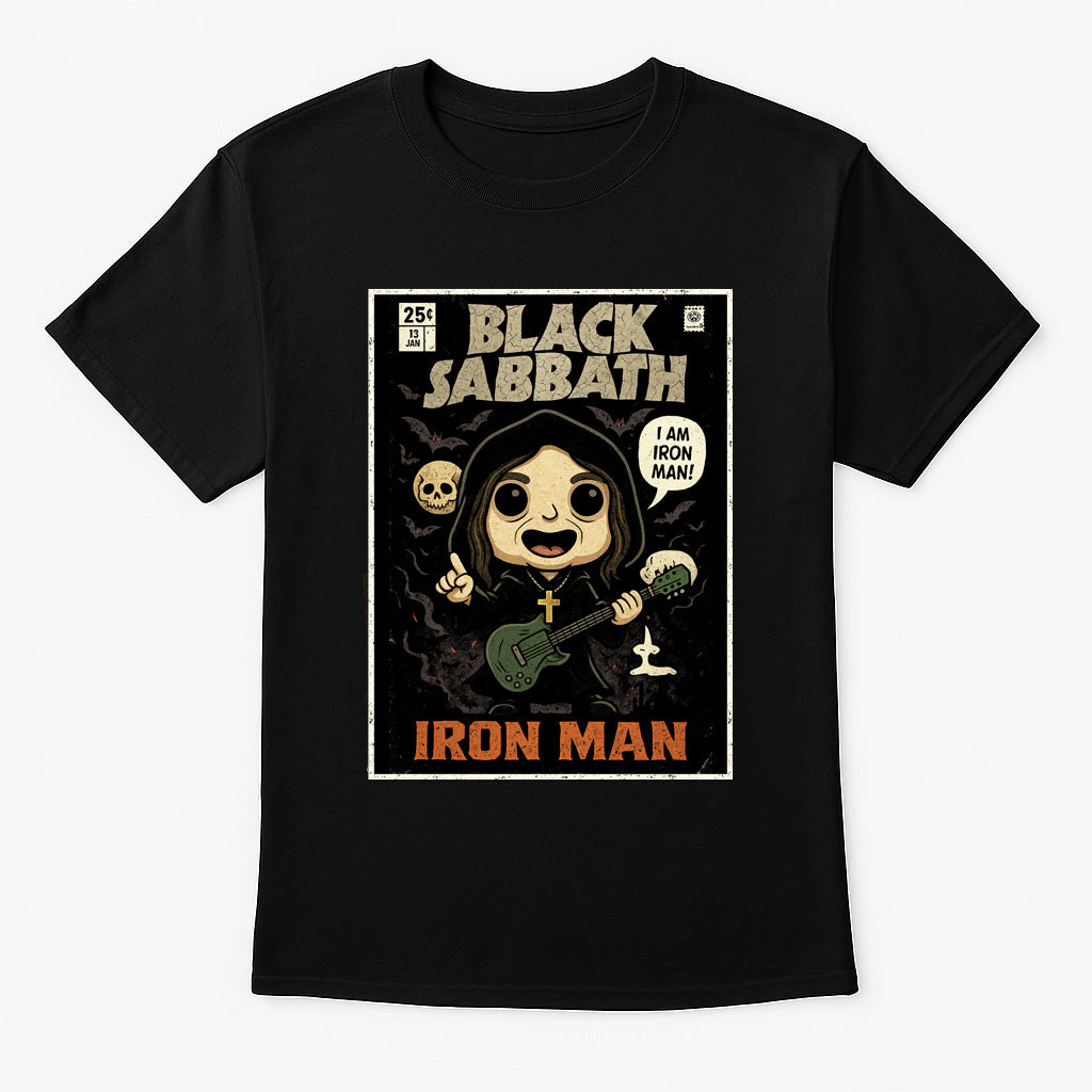 Black Sabbath “Iron Man” Unisex T-Shirt – Classic Heavy Metal Band Comic Edition Graphic Tee
