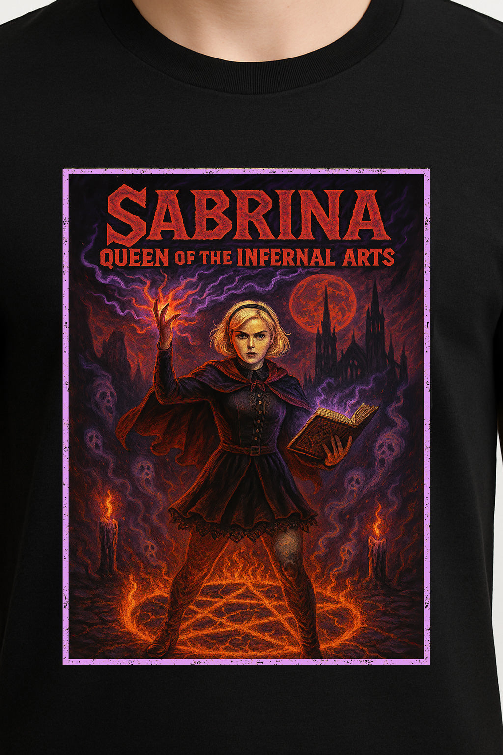 Sabrina Queen of the Infernal Arts Unisex T-Shirt – Dark Occult Witchcraft Graphic Tee