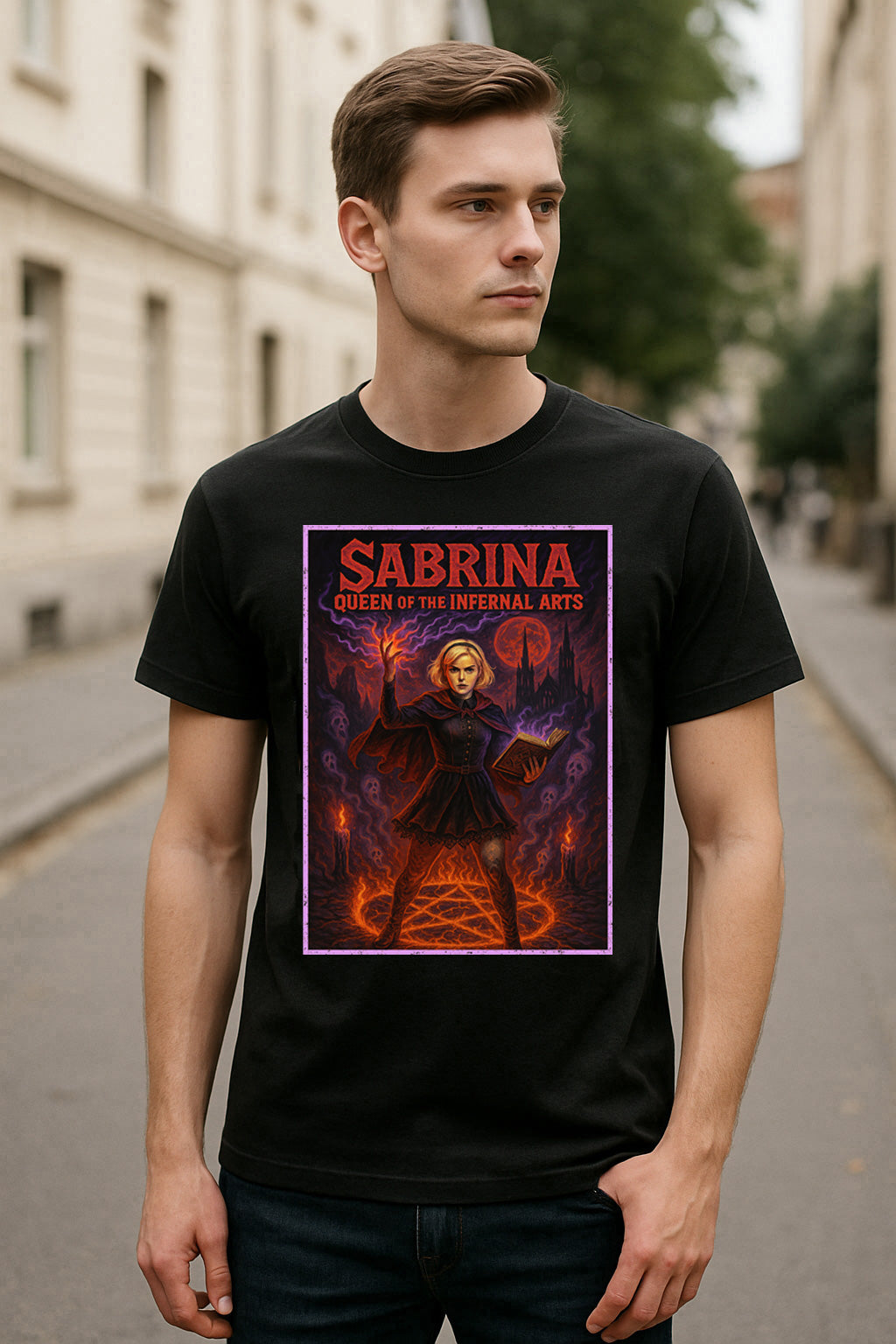 Sabrina Queen of the Infernal Arts Unisex T-Shirt – Dark Occult Witchcraft Graphic Tee