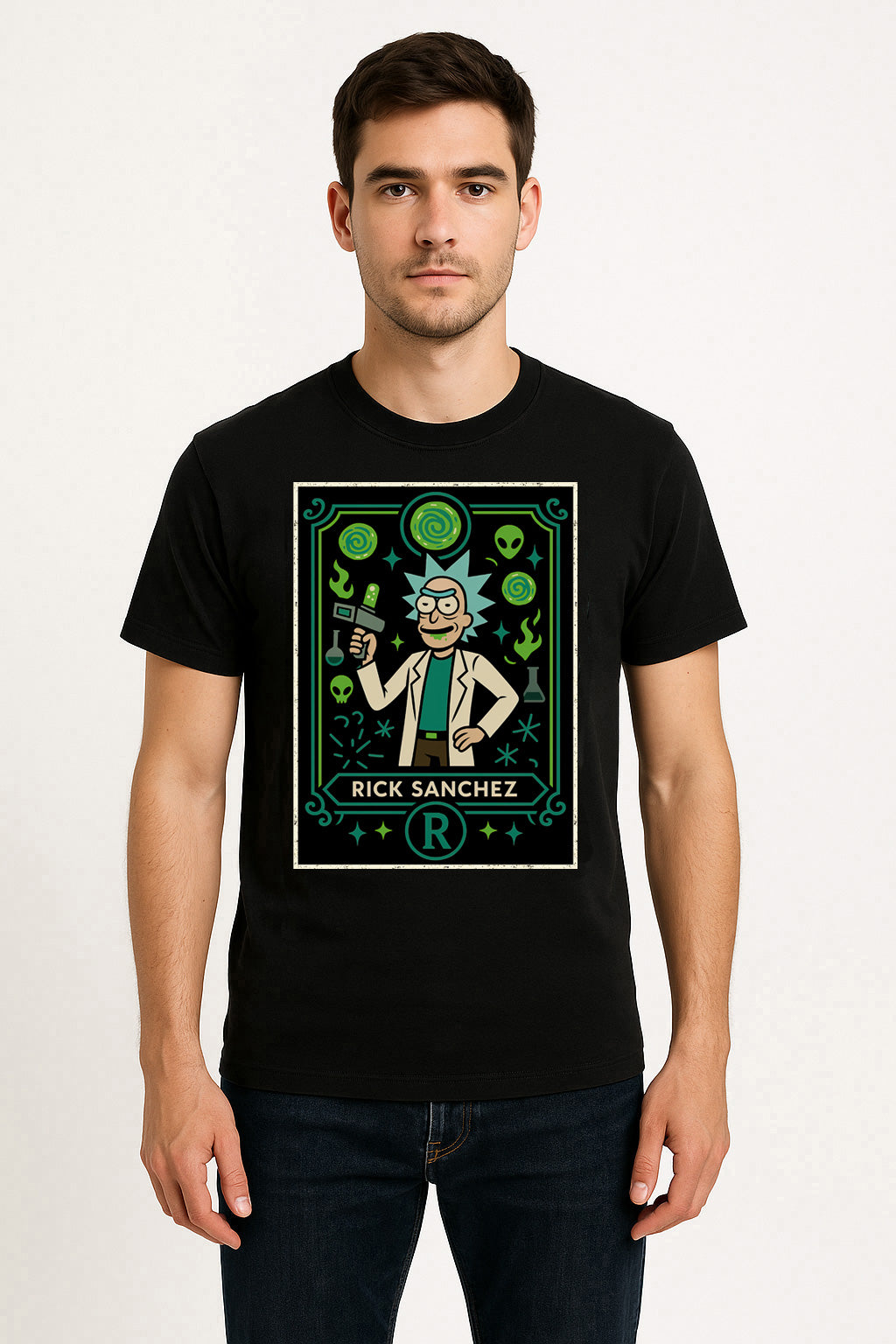 Rick Sanchez Retro Cartoon Unisex T-Shirt Rick and Morty Scientist Tee