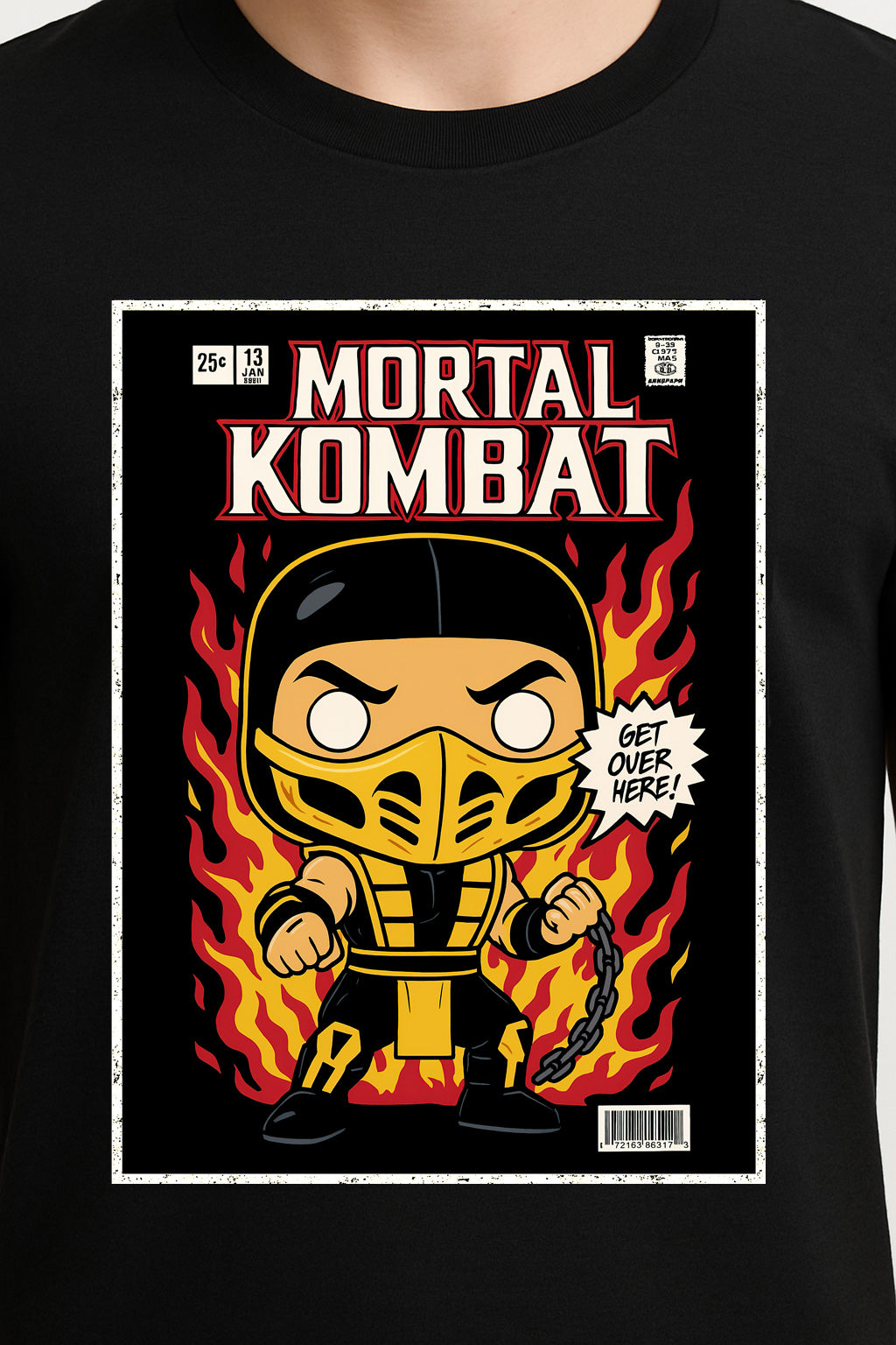 Mortal Kombat Scorpion “Hellfire Redeemed” Unisex T-Shirt – Specter of Vengeance Graphic Tee