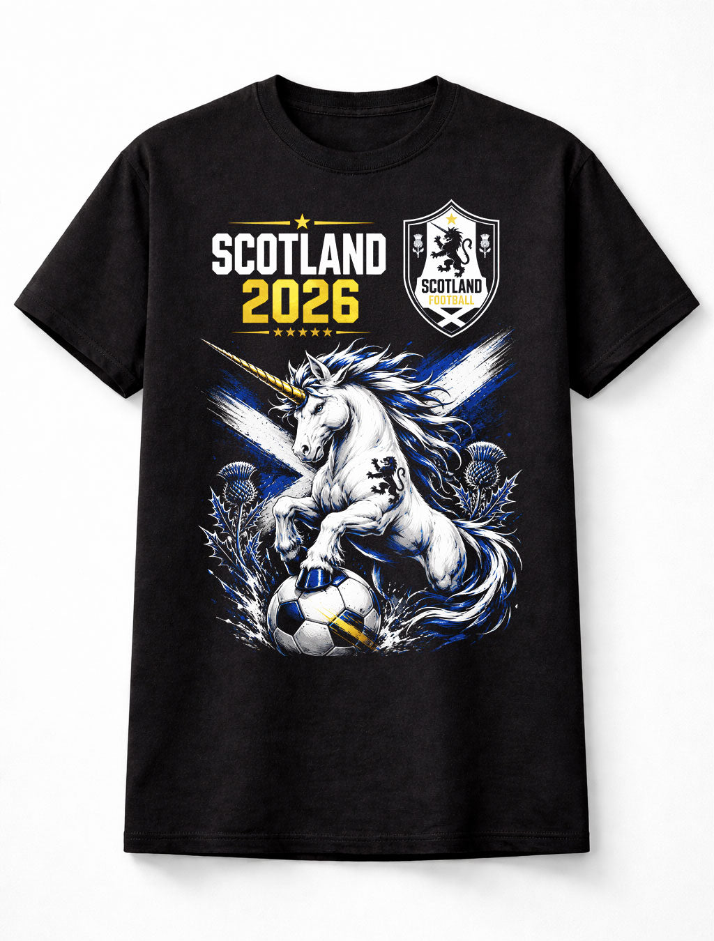 Scotland Football 2026 Unicorn Soccer Fan Supporter Graphic Unisex T-Shirt