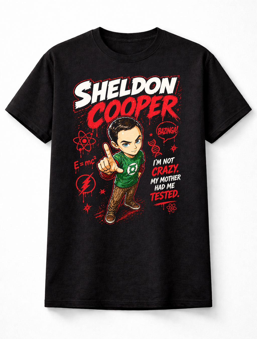 Sheldon Cooper Bazinga Big Bang Theory Nerd Funny Unisex T-Shirt