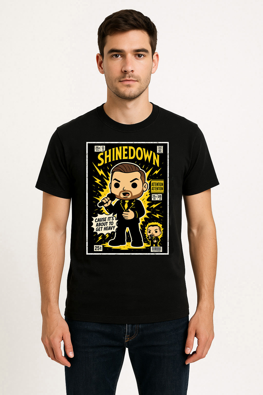 Shinedown Attention Attention Hard Rock Funko Pop Style Unisex T-Shirt