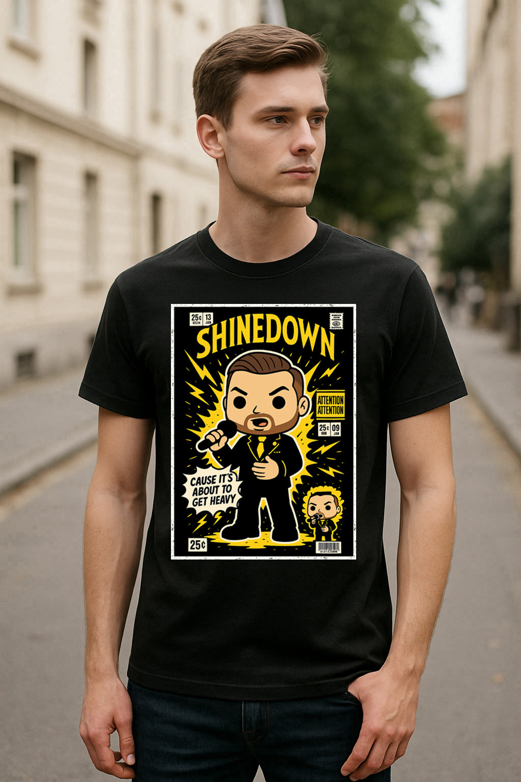 Shinedown Attention Attention Hard Rock Funko Pop Style Unisex T-Shirt
