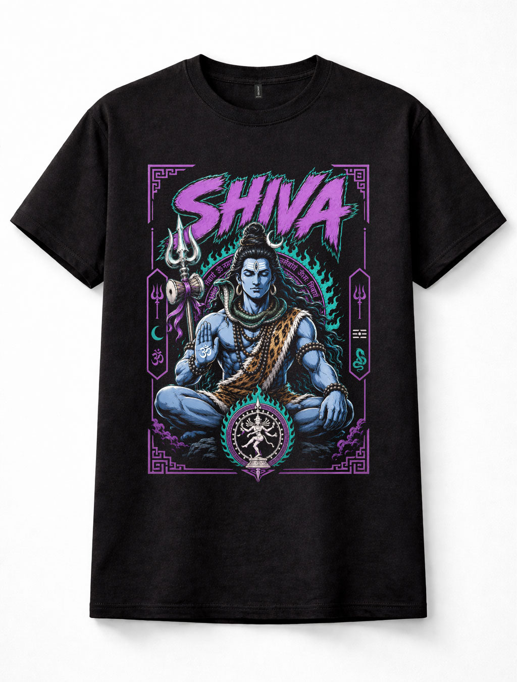 Shiva Hindu God Mahadev Trident Meditation Hindu Mythology Unisex T-Shirt