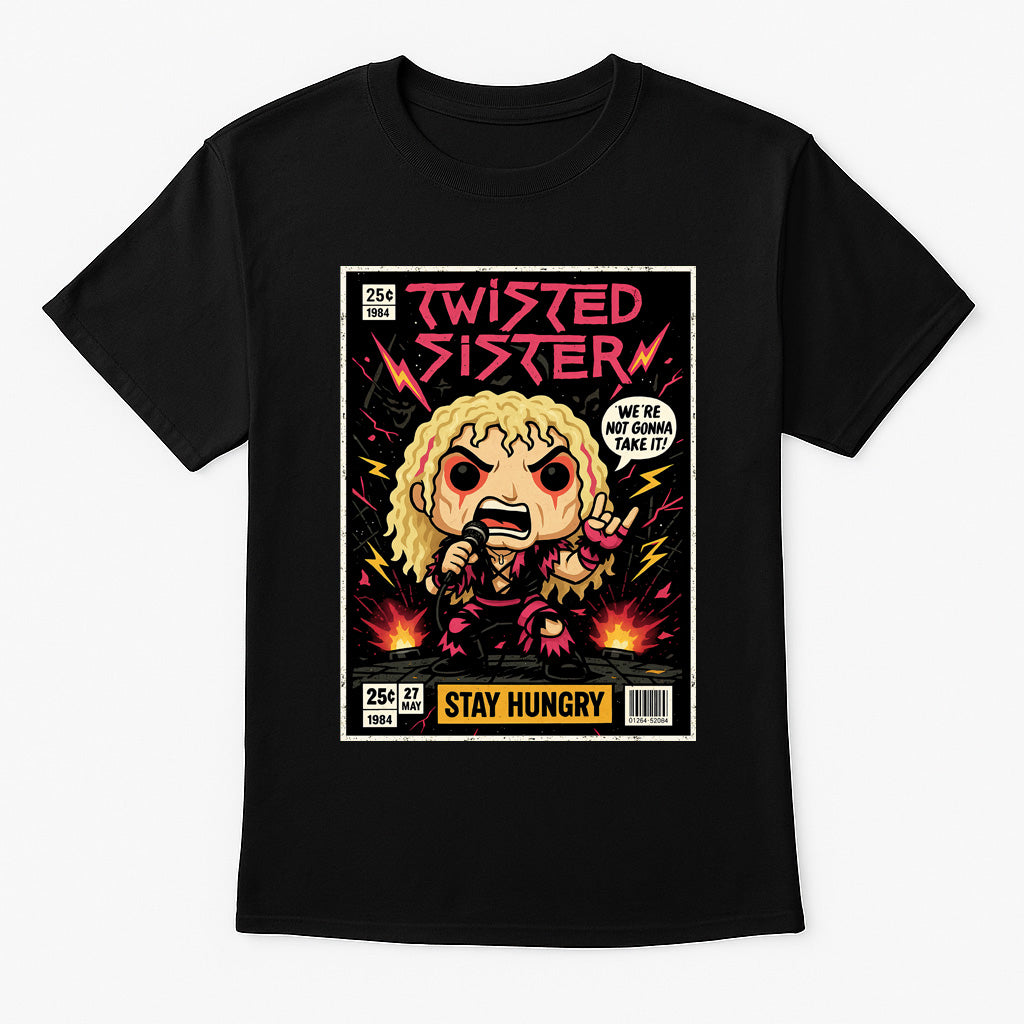 Twisted Sister Stay Hungry Heavy Metal Funko Pop Style Unisex T-Shirt