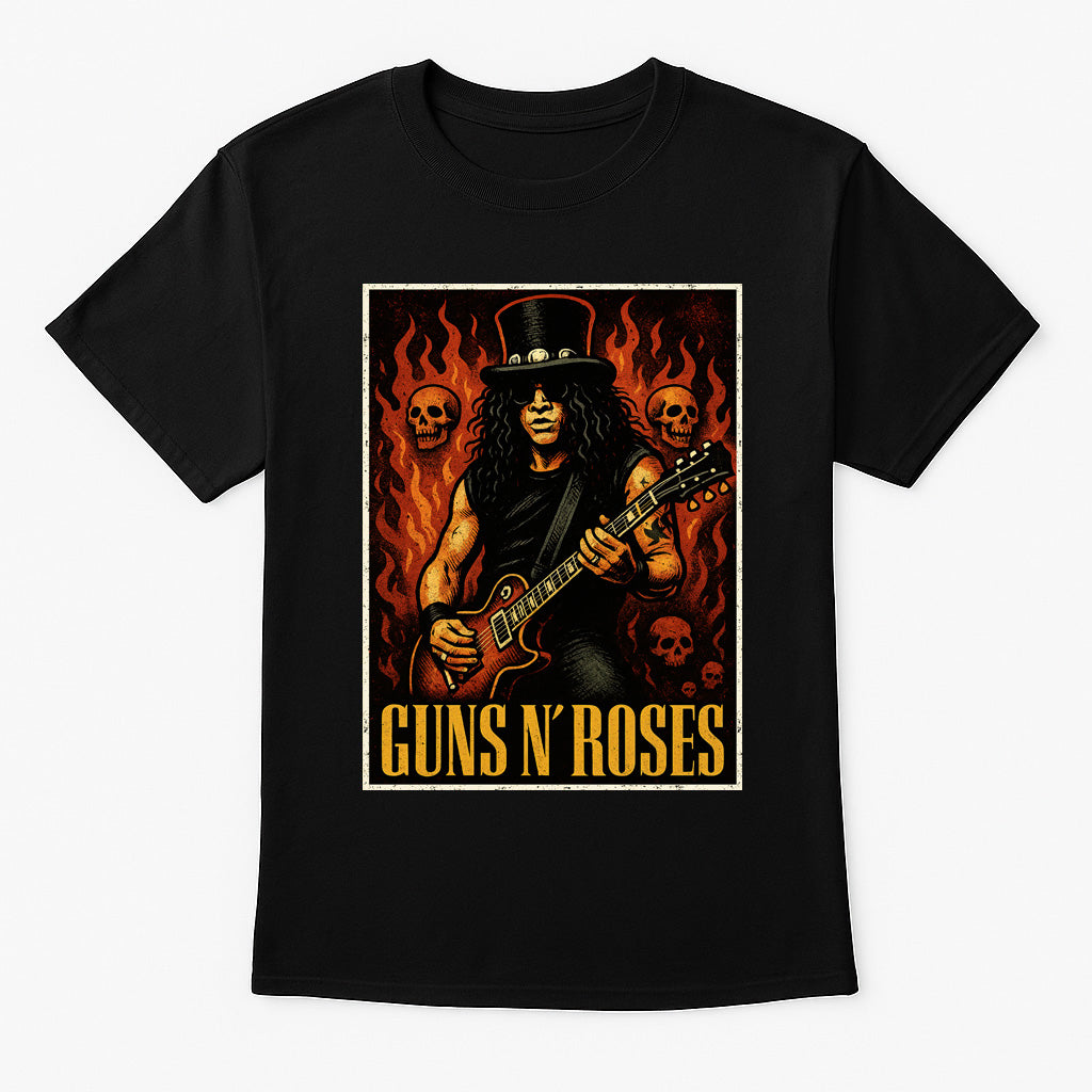 Guns N’ Roses – Slash Unisex T-Shirt Classic Rock Band Merch Tee