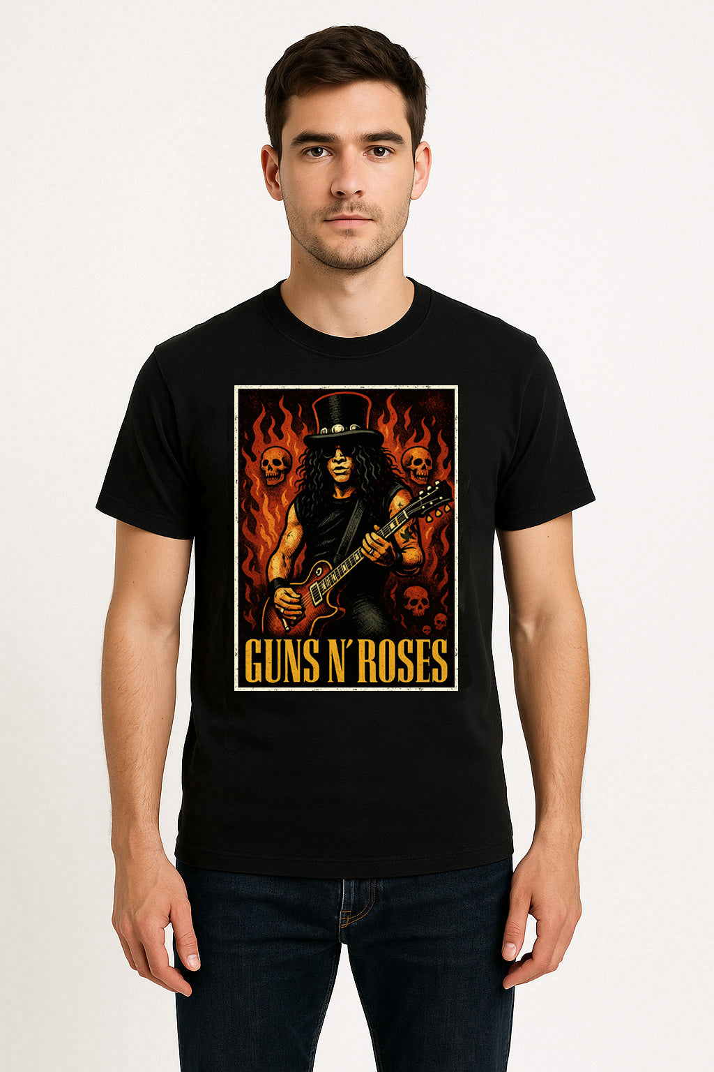 Guns N’ Roses – Slash Unisex T-Shirt Classic Rock Band Merch Tee