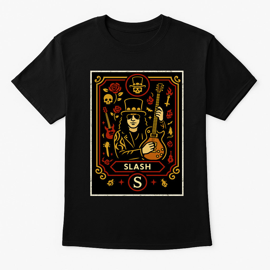 Guns N’ Roses Slash Retro Rock Guitar Legend Unisex T-Shirt Classic Rock Tee
