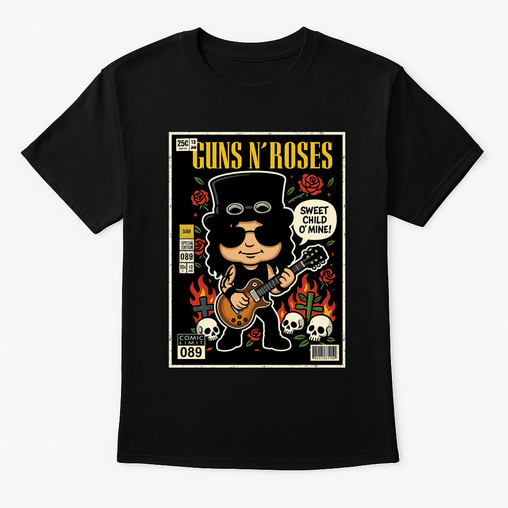Guns N Roses Slash Hard Rock Funko Pop Style Unisex T-Shirt