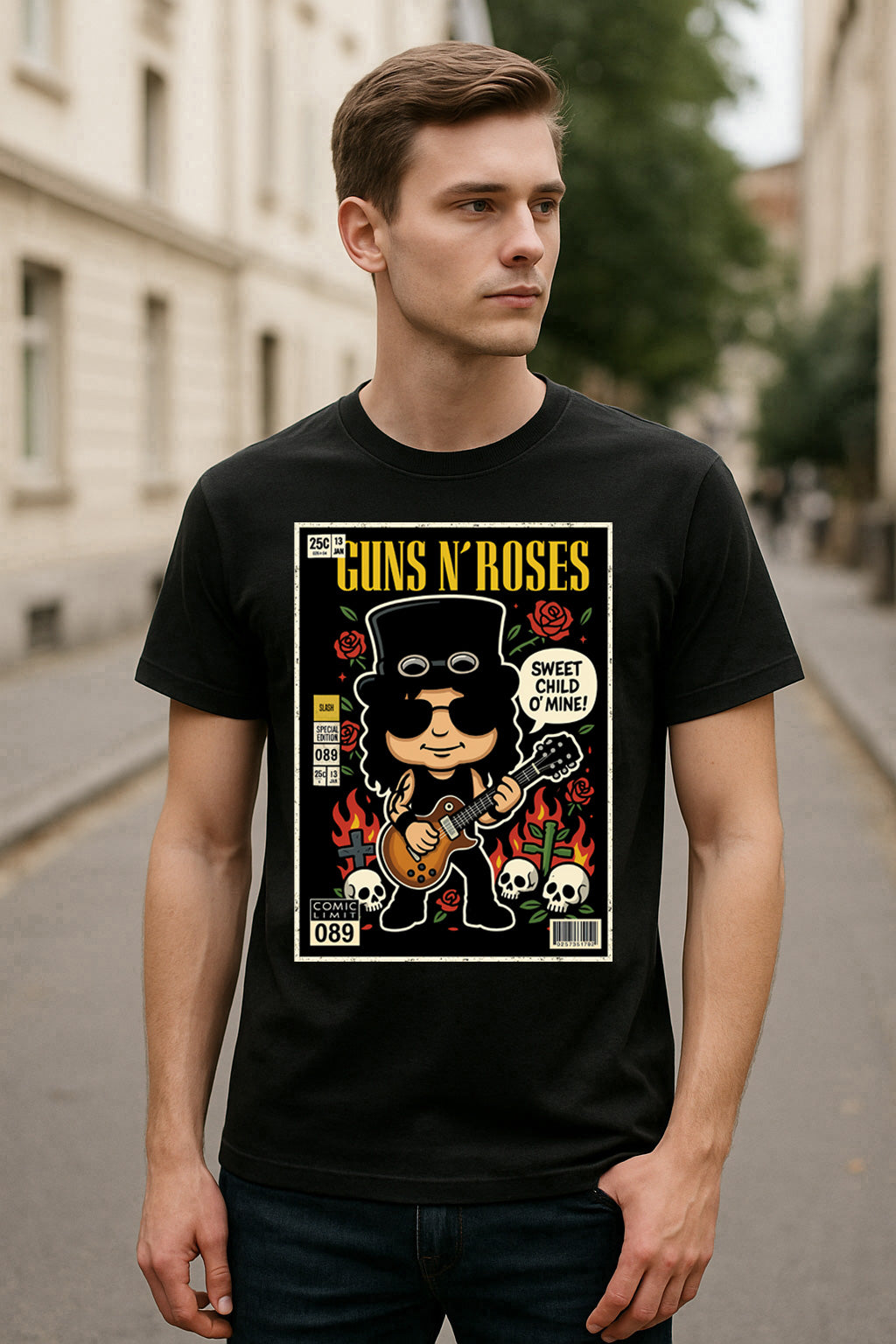 Guns N Roses Slash Hard Rock Funko Pop Style Unisex T-Shirt