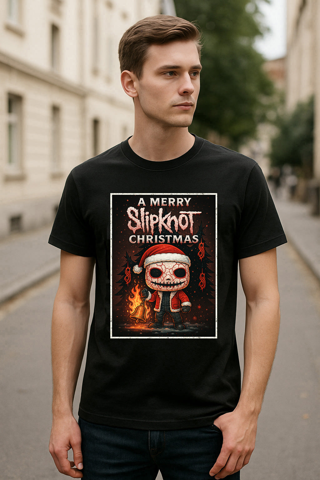 Slipknot Merry Christmas Metal Unisex Christmas T-Shirt or Hoodie