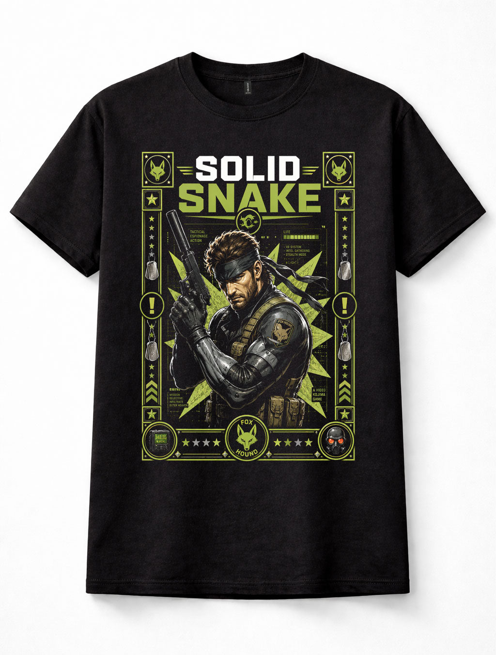 Metal Gear Solid Solid Snake Tactical Stealth Gamer Unisex T-Shirt