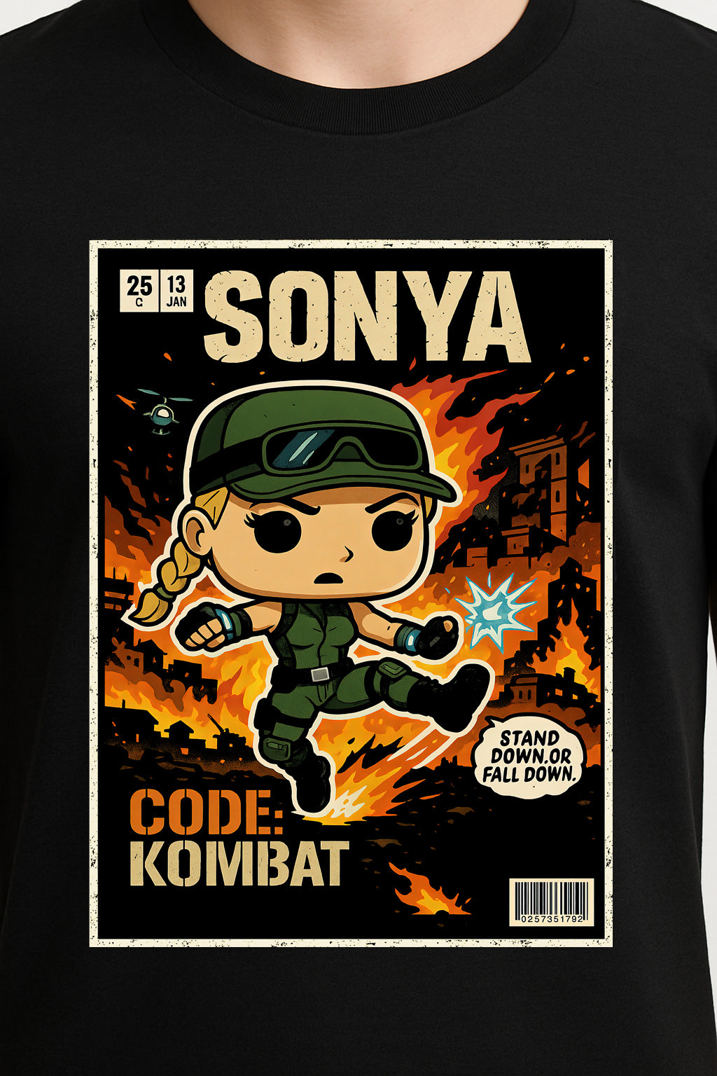 Mortal Kombat Sonya Blade “Code: Kombat” Unisex T-Shirt – Special Forces Commander Tee