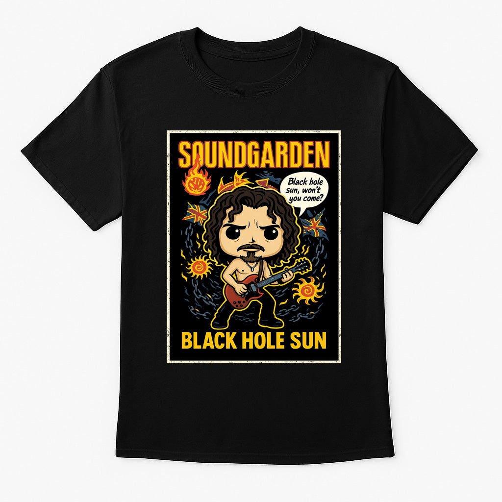 Soundgarden Black Hole Sun Grunge Rock Funko Pop Style Unisex T-Shirt
