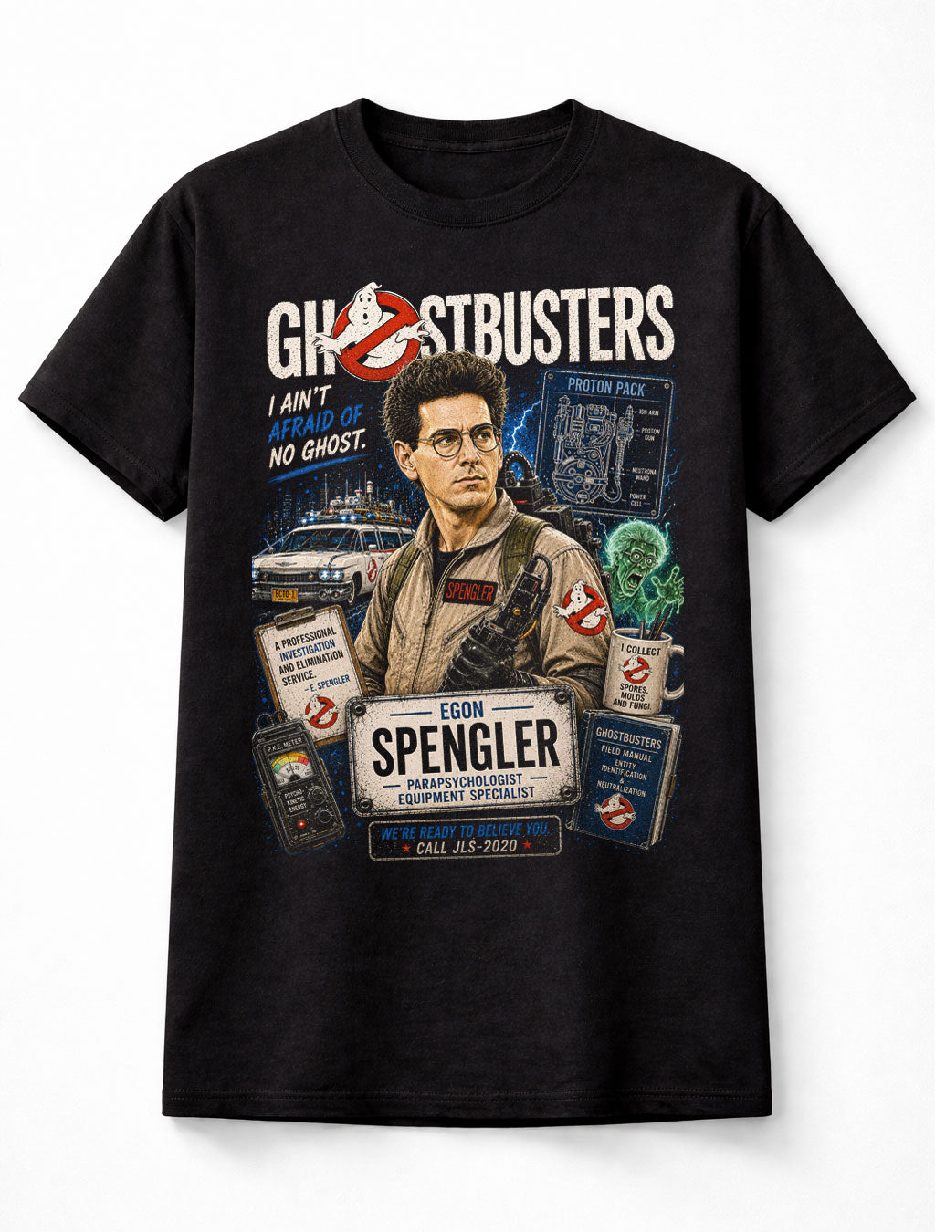 Ghostbusters Egon Spengler Proton Pack Movie Unisex T-Shirt