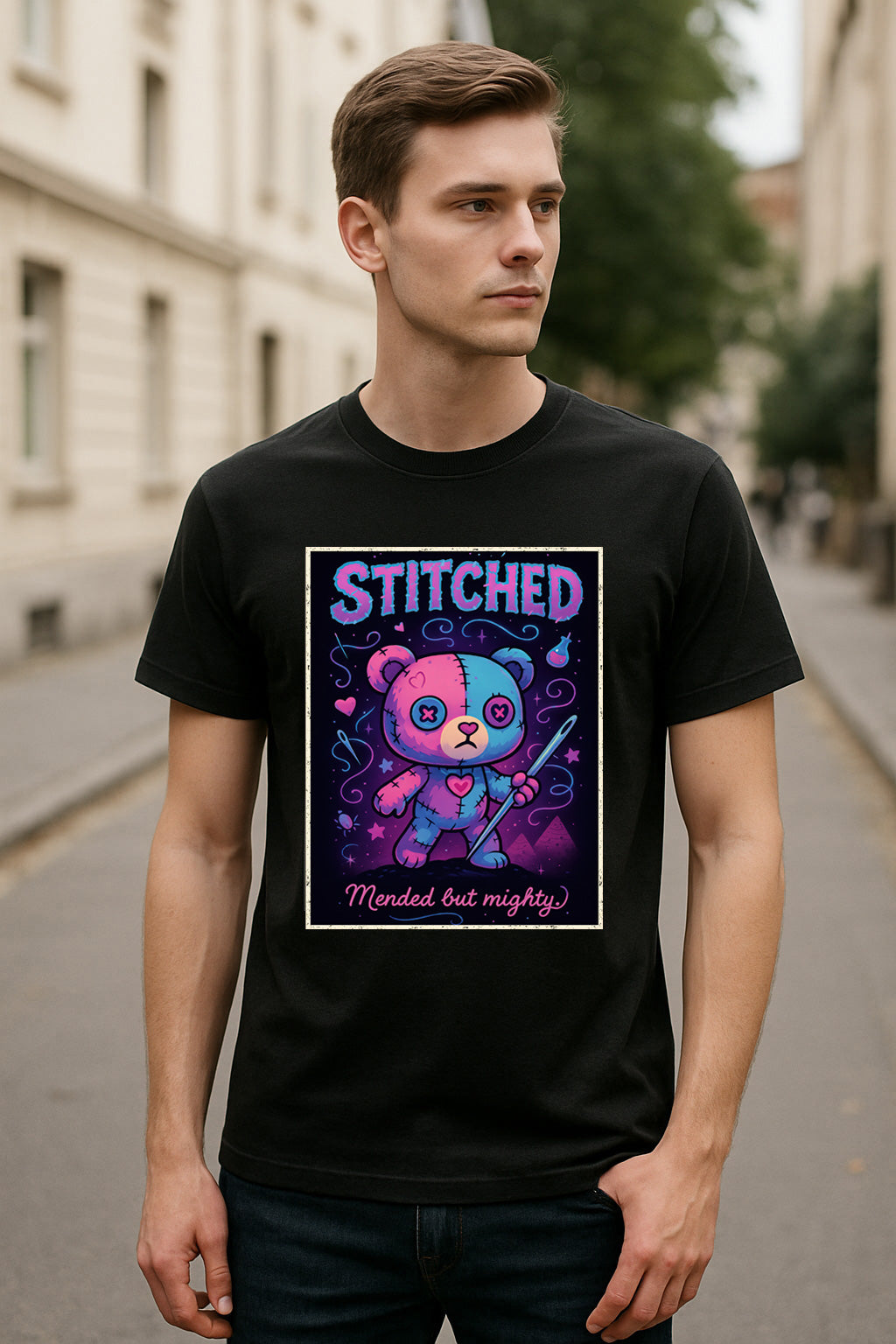 Stitched Mended but Mighty Unisex Adults & Kids T-Shirt