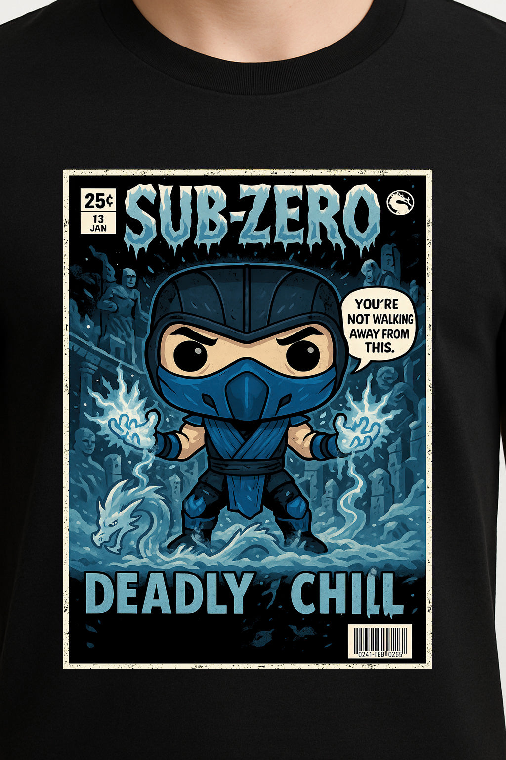 Mortal Kombat Sub-Zero “Deadly Chill” Unisex T-Shirt – Cryomancer Warrior Graphic Tee