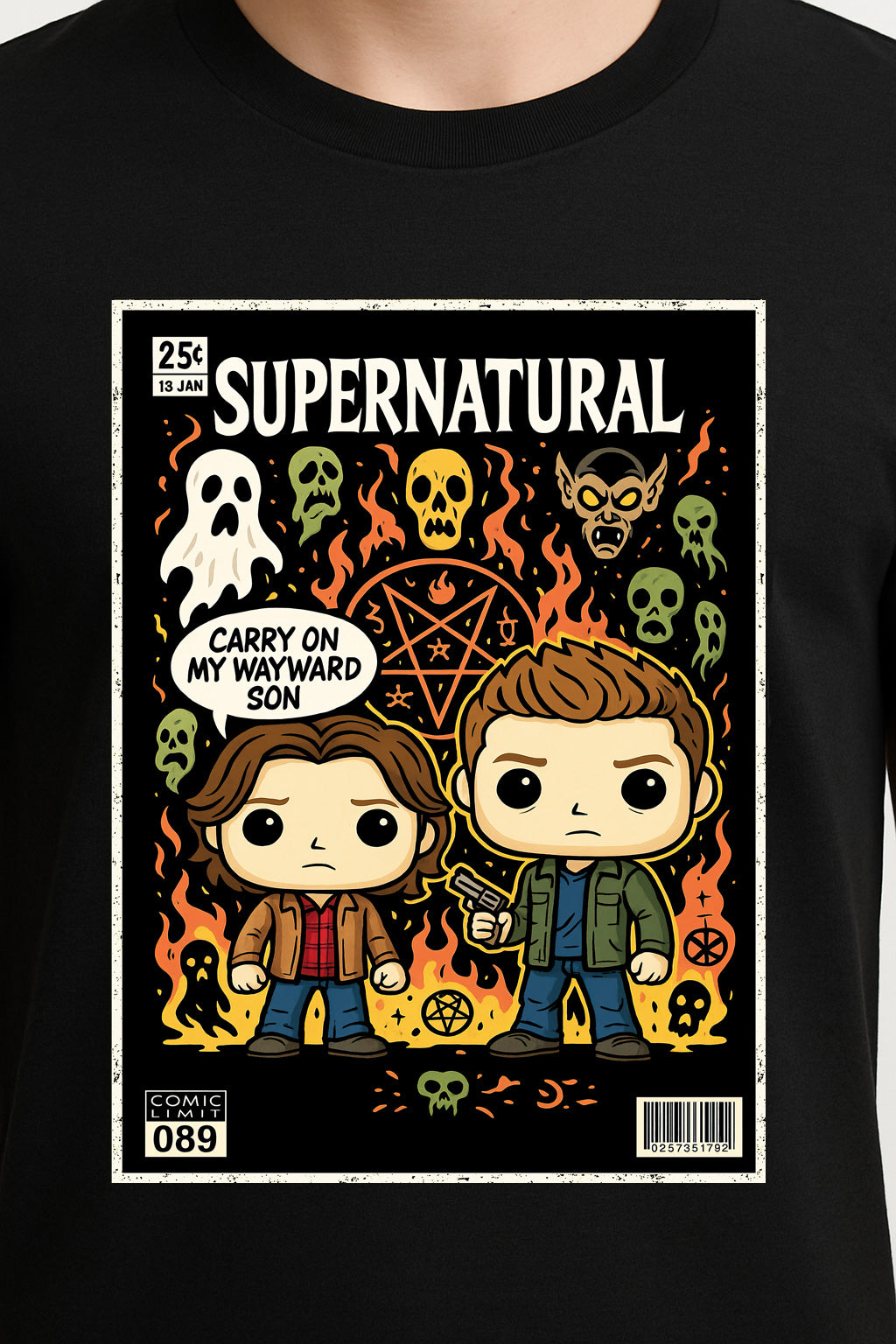 Supernatural “Carry On My Wayward Son” T-Shirt – Winchester Brothers Graphic Tee