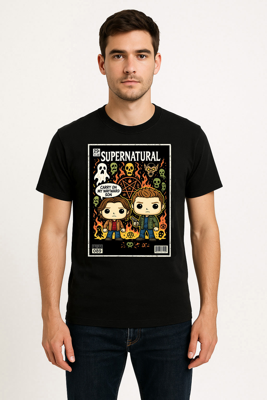 Supernatural “Carry On My Wayward Son” T-Shirt – Winchester Brothers Graphic Tee