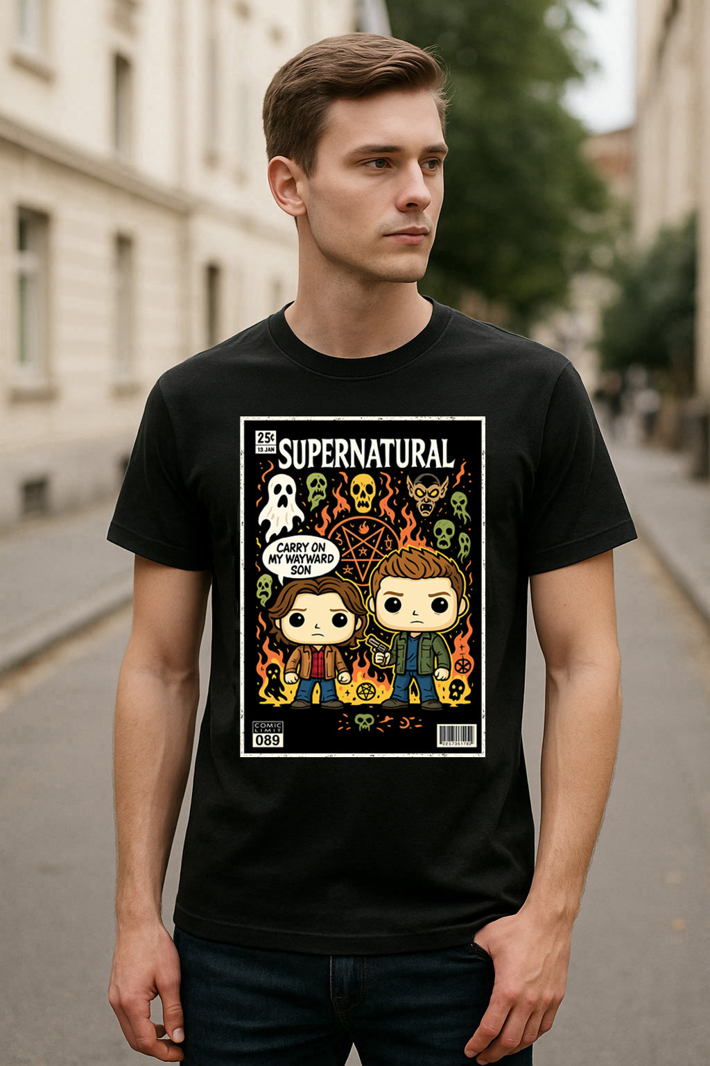 Supernatural “Carry On My Wayward Son” T-Shirt – Winchester Brothers Graphic Tee