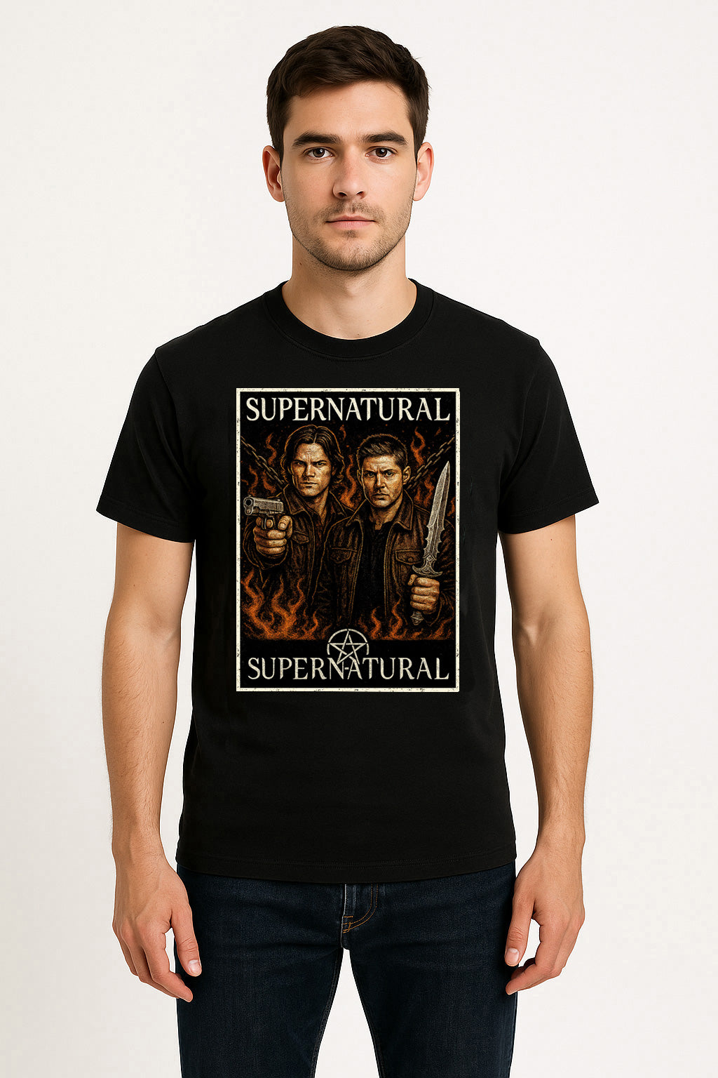 Supernatural Winchester Brothers T-Shirt – Demon Hunter Graphic Tee