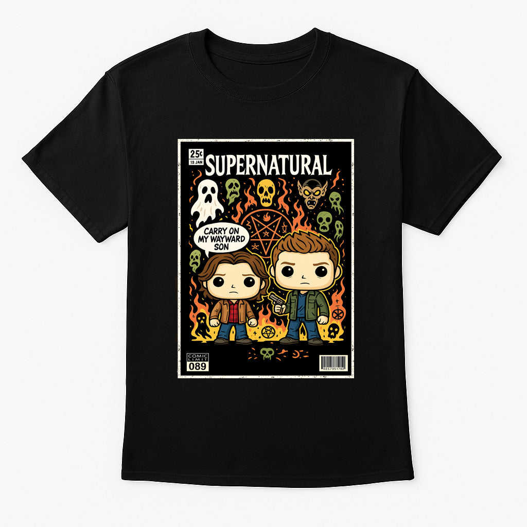 Supernatural “Carry On My Wayward Son” T-Shirt – Winchester Brothers Graphic Tee