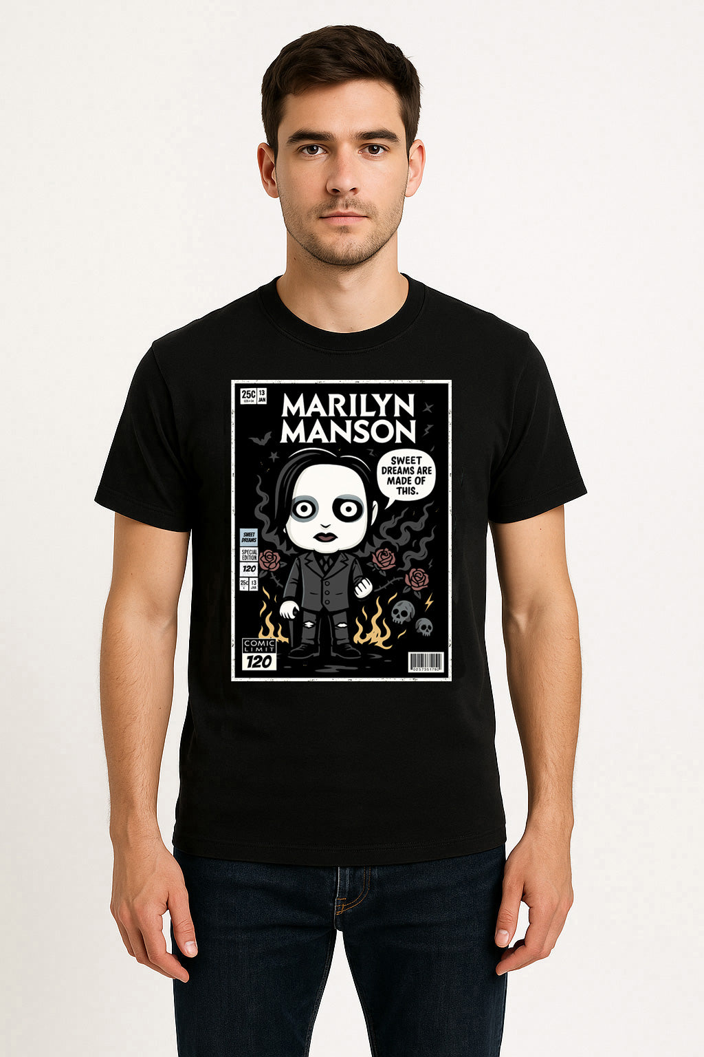 Marilyn Manson Sweet Dreams Industrial Rock Funko Pop Style Unisex T-Shirt