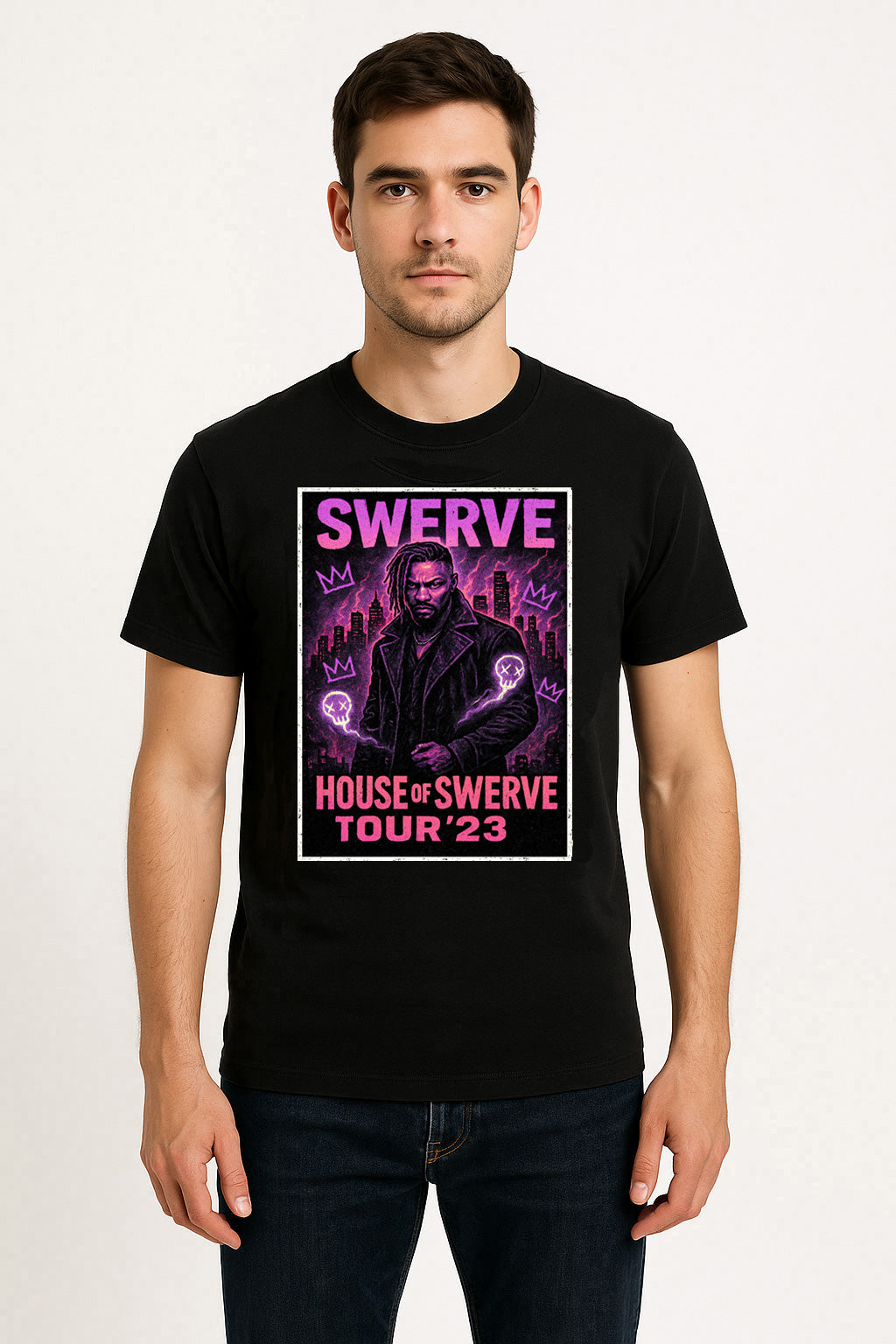 Swerve “House of Swerve Tour ’23” Who's House? Unisex T-Shirt – Retro Wrestling Graphic Tee