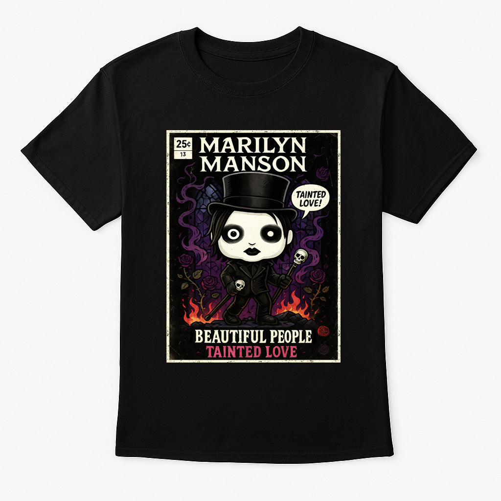 Marilyn Manson Tainted Love Goth Rock Funko Pop Style Unisex T-Shirt