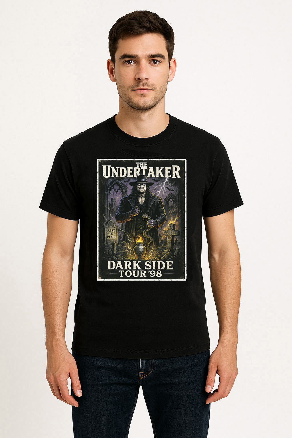 The Undertaker Tour Unisex T-Shirt – Deadman Walkin” Retro Wrestling Attitude Era