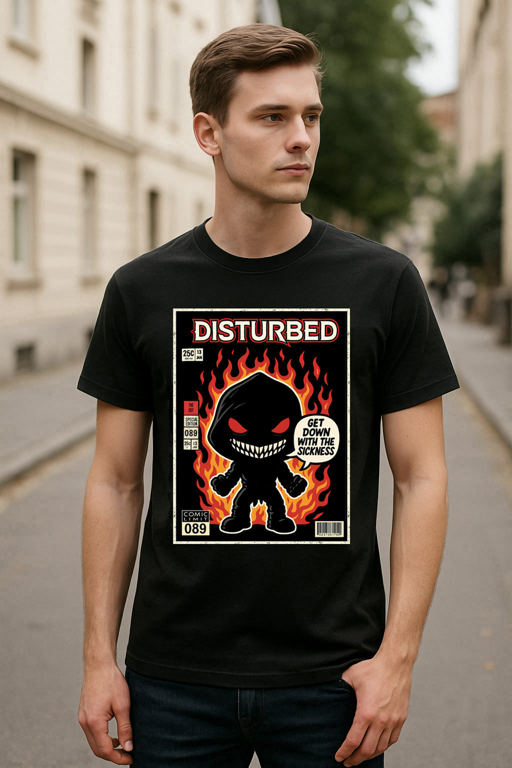Disturbed “Get Down With the Sickness” Unisex T-Shirt – Heavy Metal Nu Metal Icon Graphic Tee