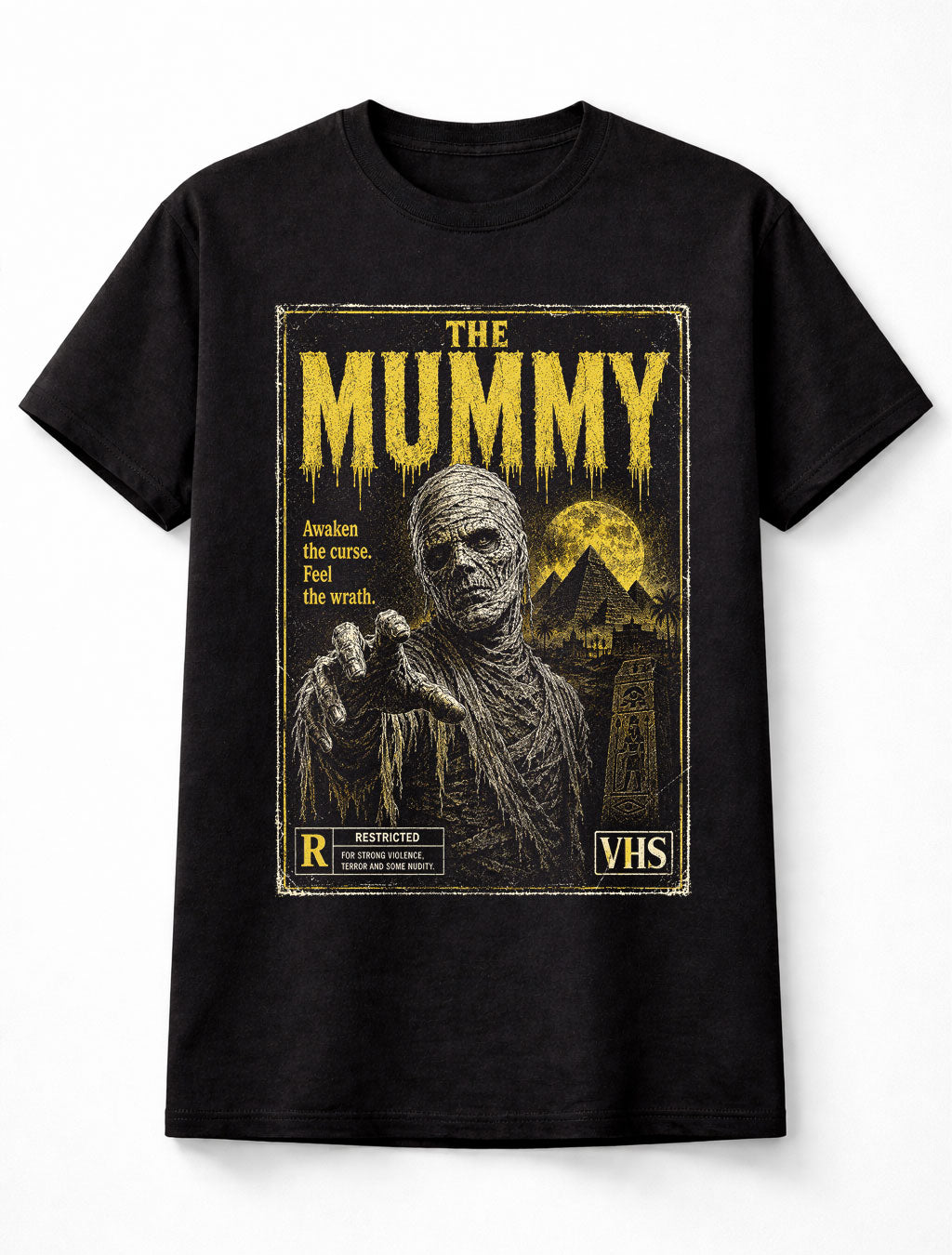 The Mummy Egyptian Monster Vintage Horror VHS Unisex T-Shirt
