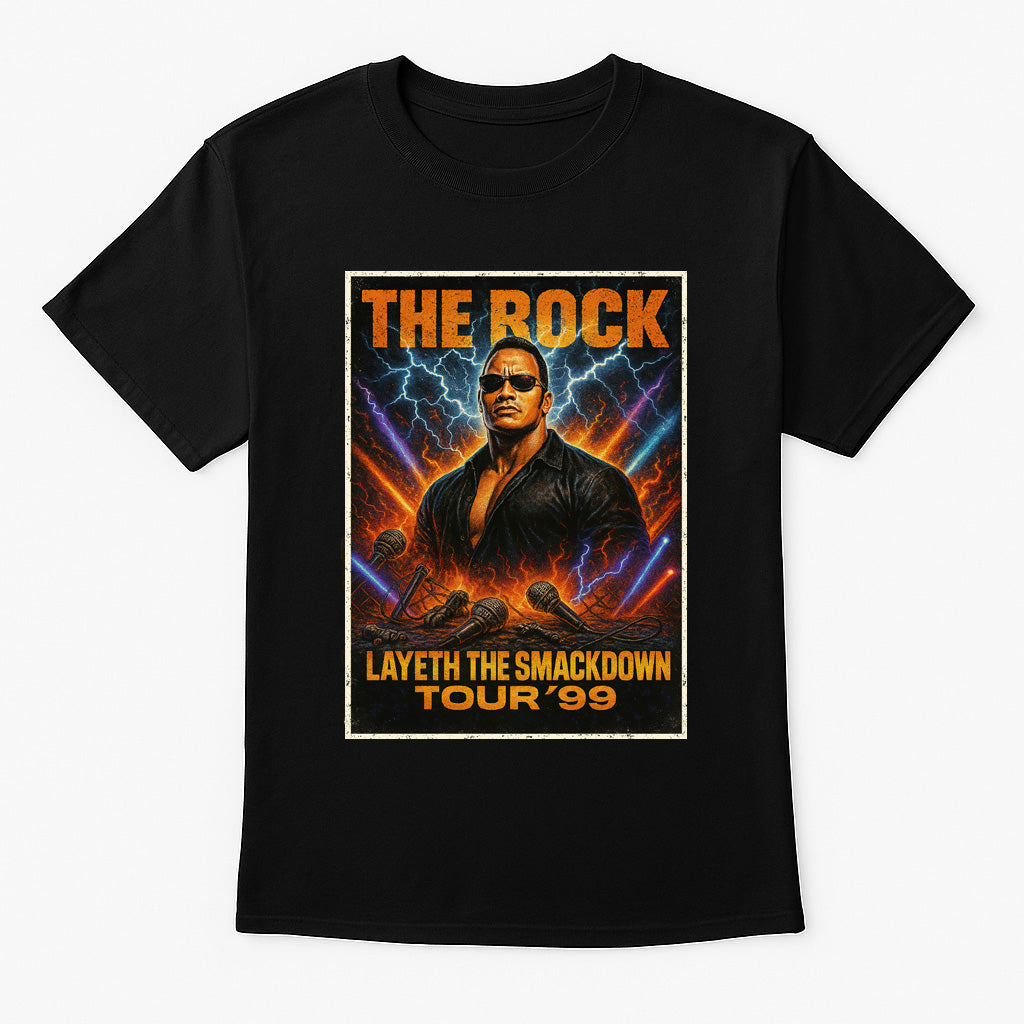 The Rock “Know Your Role” Retro Tour T-Shirt | Vintage 90s Wrestling Graphic Tee
