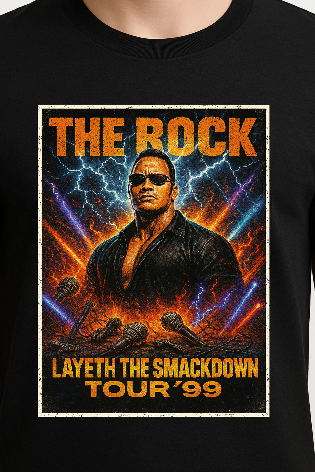 The Rock “Know Your Role” Retro Tour T-Shirt | Vintage 90s Wrestling Graphic Tee