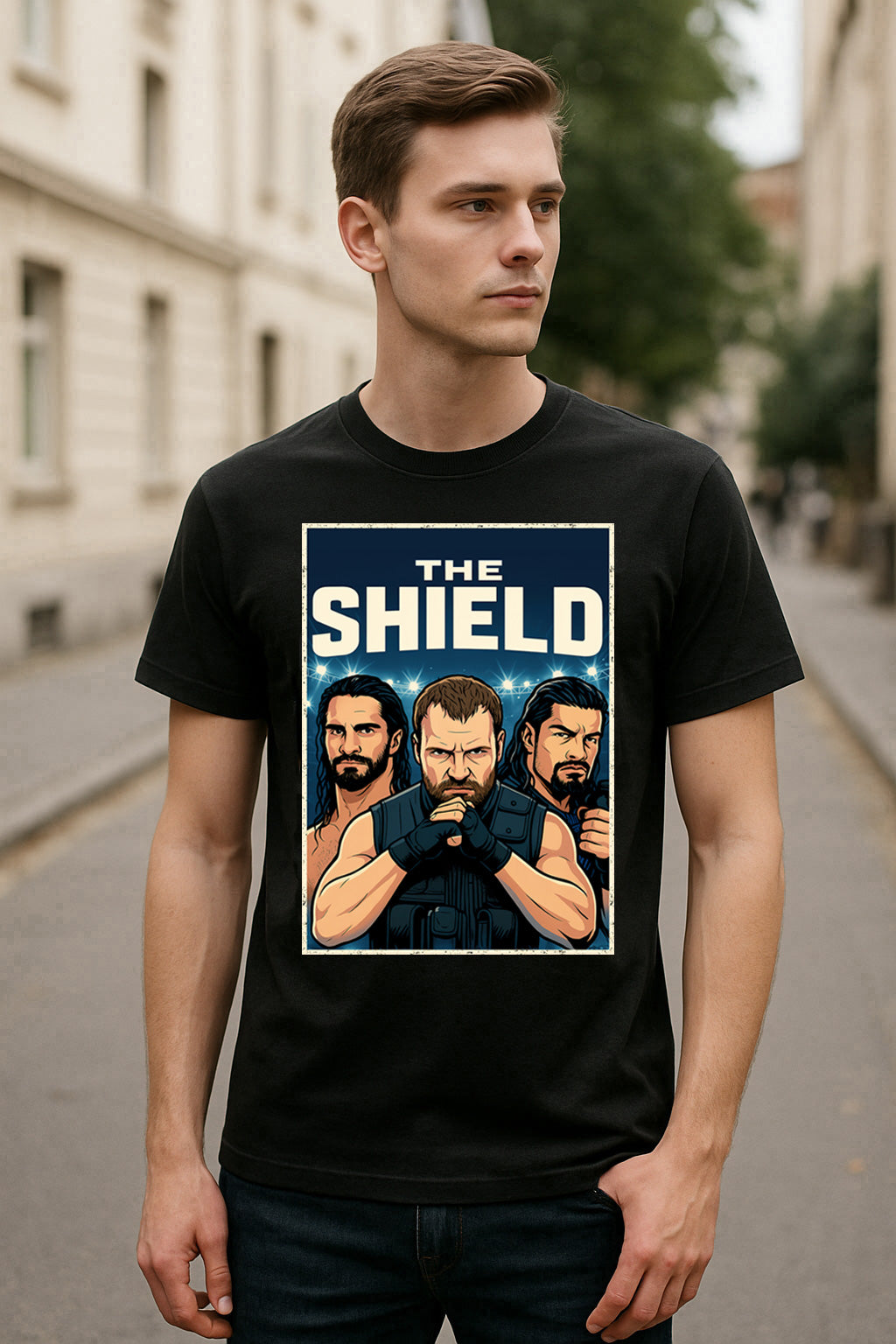 The Shield Retro Wrestling Unisex T-Shirt Believe In The Shield Edition