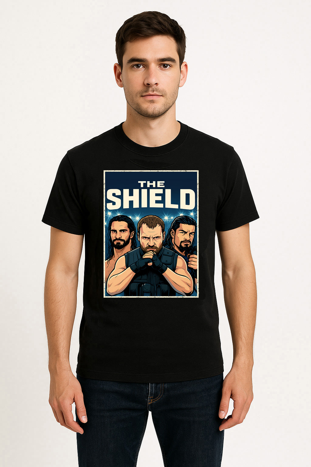 The Shield Retro Wrestling Unisex T-Shirt Believe In The Shield Edition